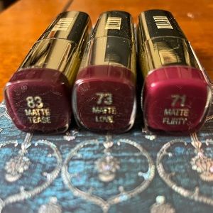 NEW MILANI MATTE FLIRTY, LOVE, AND TEASE LIPSTICKS